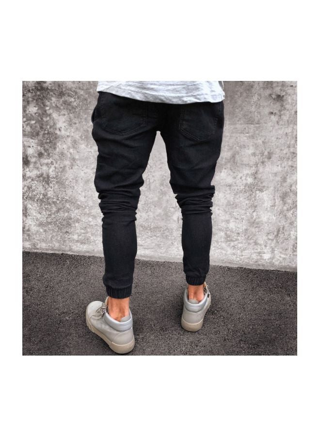 Generic - Ripped Biker Jeans Black - Image 1