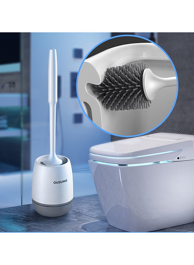 Long Handle Soft Hair Toilet Brush Grey 1x1x1cm - Image 4