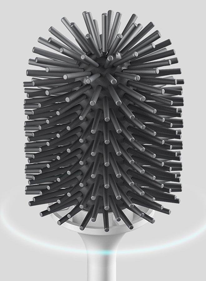 Long Handle Soft Hair Toilet Brush Grey 1x1x1cm - Image 2