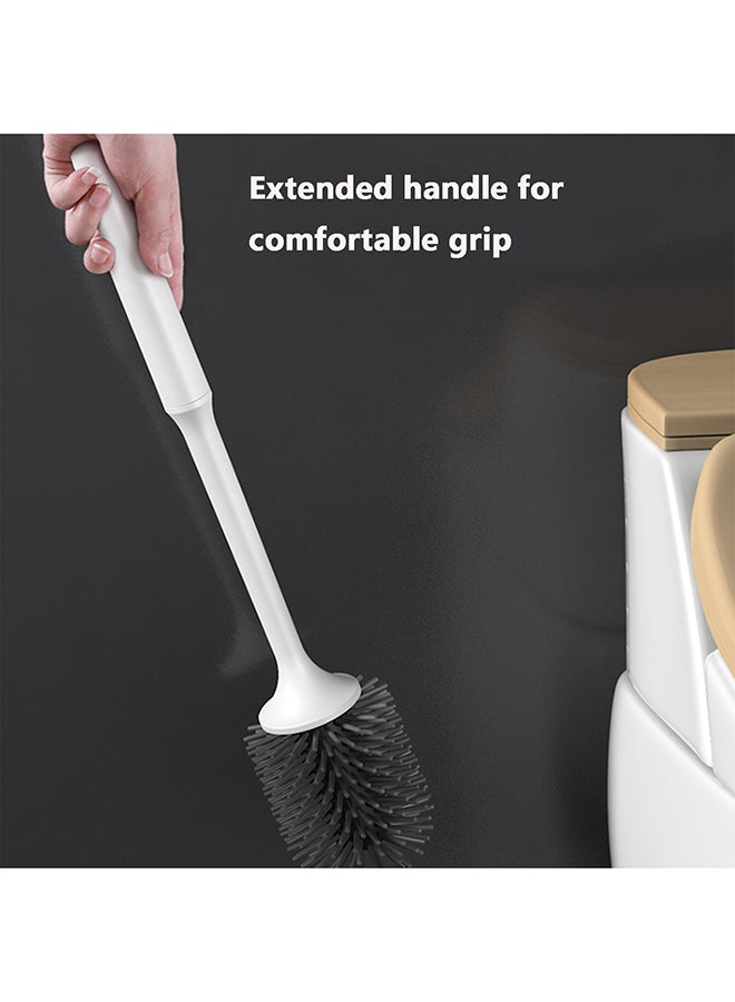 Long Handle Soft Hair Toilet Brush Grey 1x1x1cm - Image 4