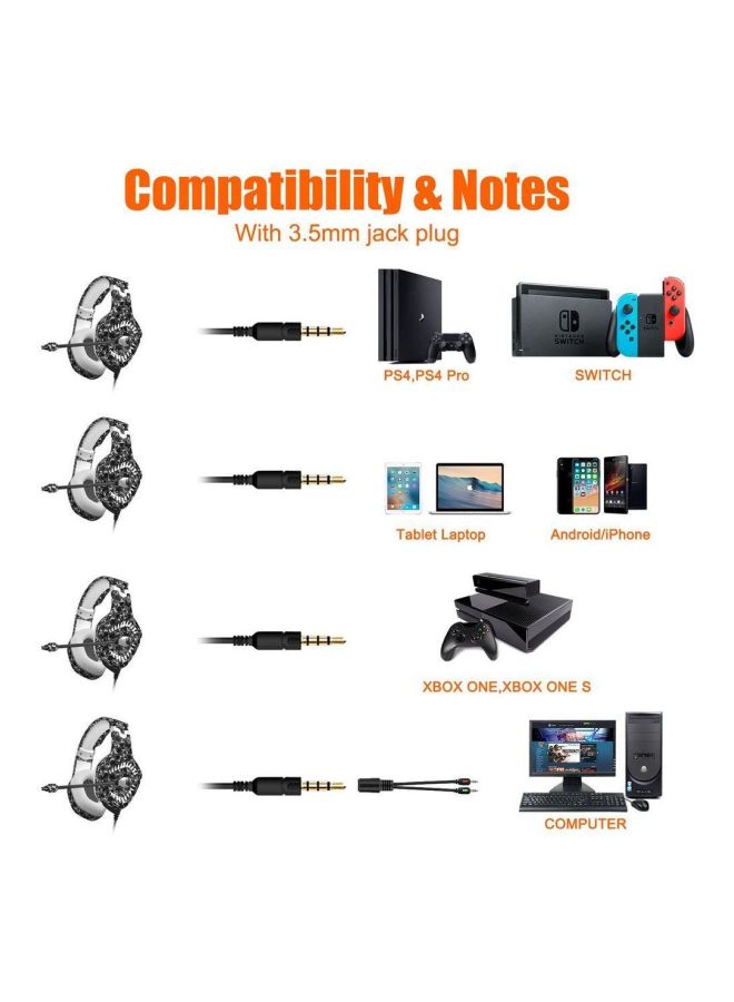 onikuma K1B Pro Wired Over-Ear Gaming Headset With Microphone For PS4/PS5/XOne/XSeries/NSwitch/PC - Image 4