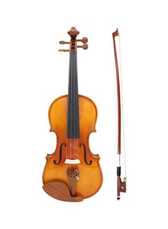 ikayaa 4/4 Natural Acoustic Solid Wood Spruce Flame Maple Veneer Violin  - Image 1