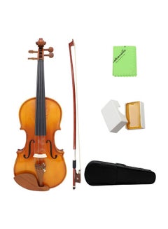 ikayaa 4/4 Natural Acoustic Solid Wood Spruce Flame Maple Veneer Violin  - Image 5
