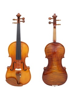 ikayaa 4/4 Natural Acoustic Solid Wood Spruce Flame Maple Veneer Violin  - Image 2