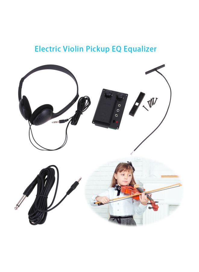 Generic Electric Violin Pickup EQ Equalizer With Headphone  - Image 3