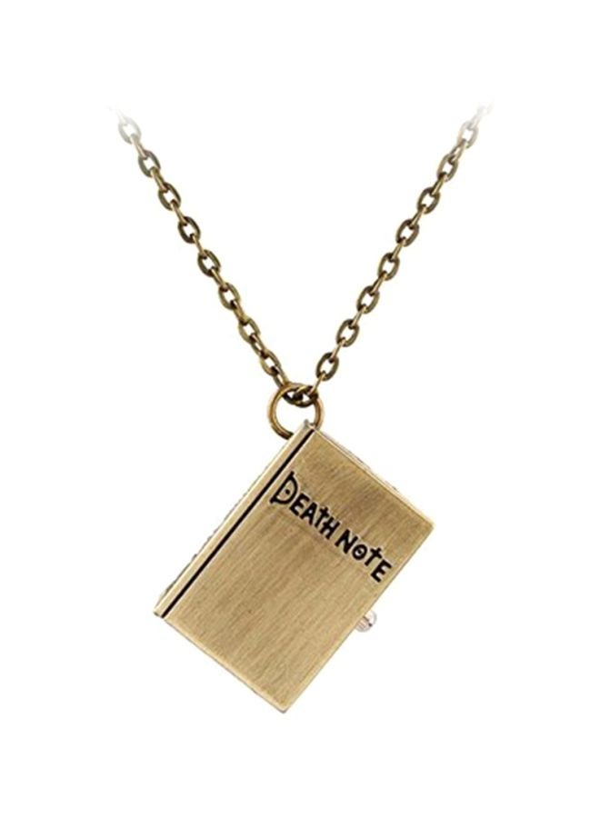 kids_unisex Death Note Engraved Pocket Watch Pendant J3481BZ - Image 1