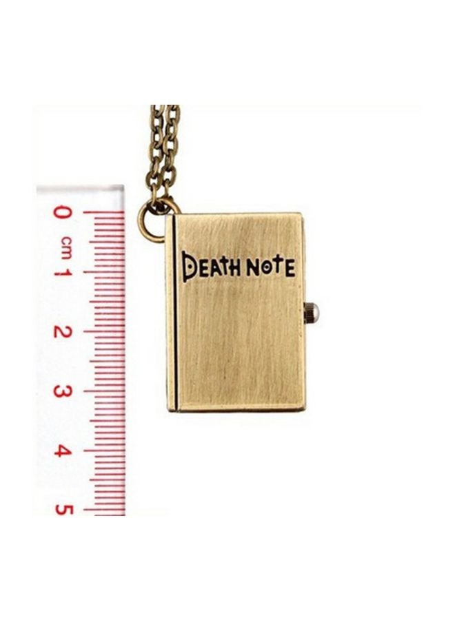 kids_unisex Death Note Engraved Pocket Watch Pendant J3481BZ - Image 3