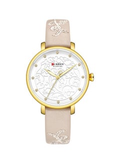 Women's Water Resistant Analog Watch 9046 - 34 mm - Beige