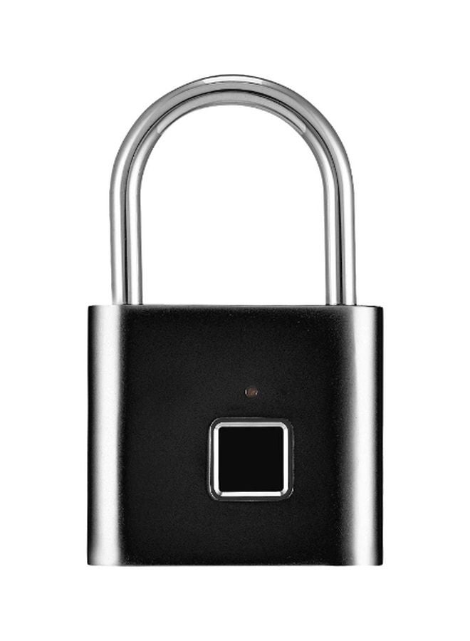 Anti-Theft Finger Print Padlock 010 Black 10x1.6x5.6centimeter - Image 1