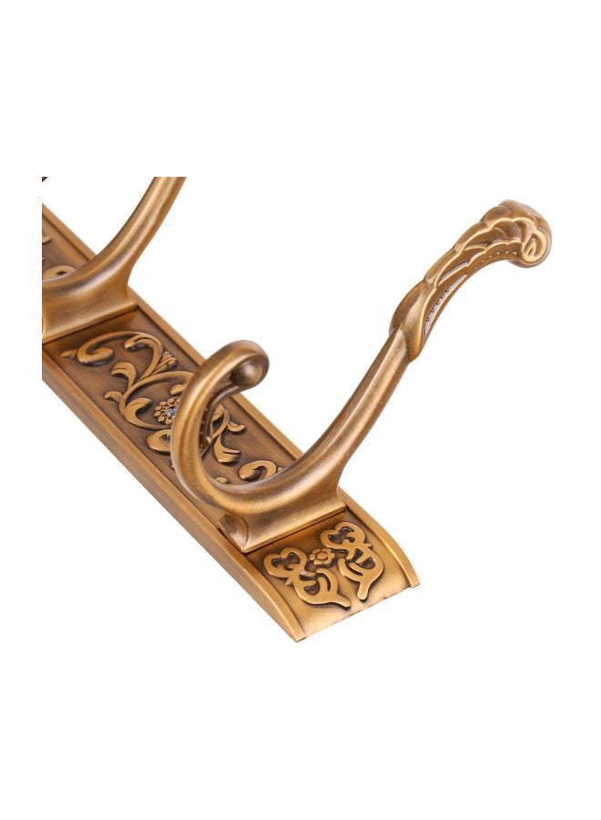 Wall Mounted Coat Rack With 5 Hooks Bronze 52.5x9x13centimeter