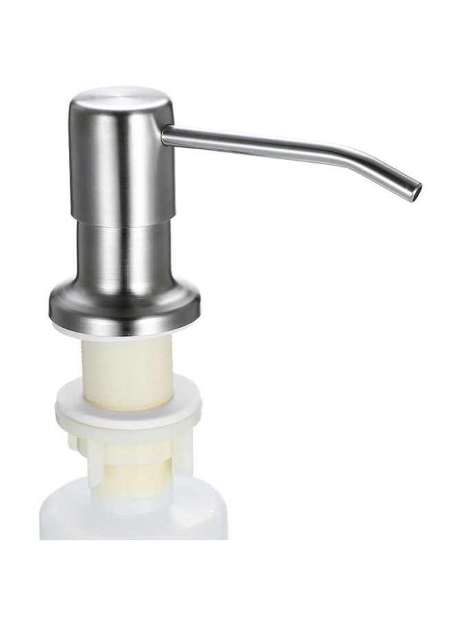 Stainless Steel Soap Dispenser White/Silver 27x5.5x10.5cm  - Image 5