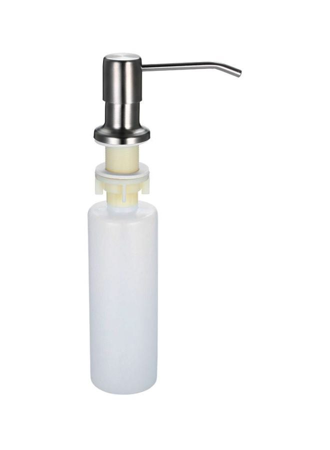 Stainless Steel Soap Dispenser White/Silver 27x5.5x10.5cm  - Image 1