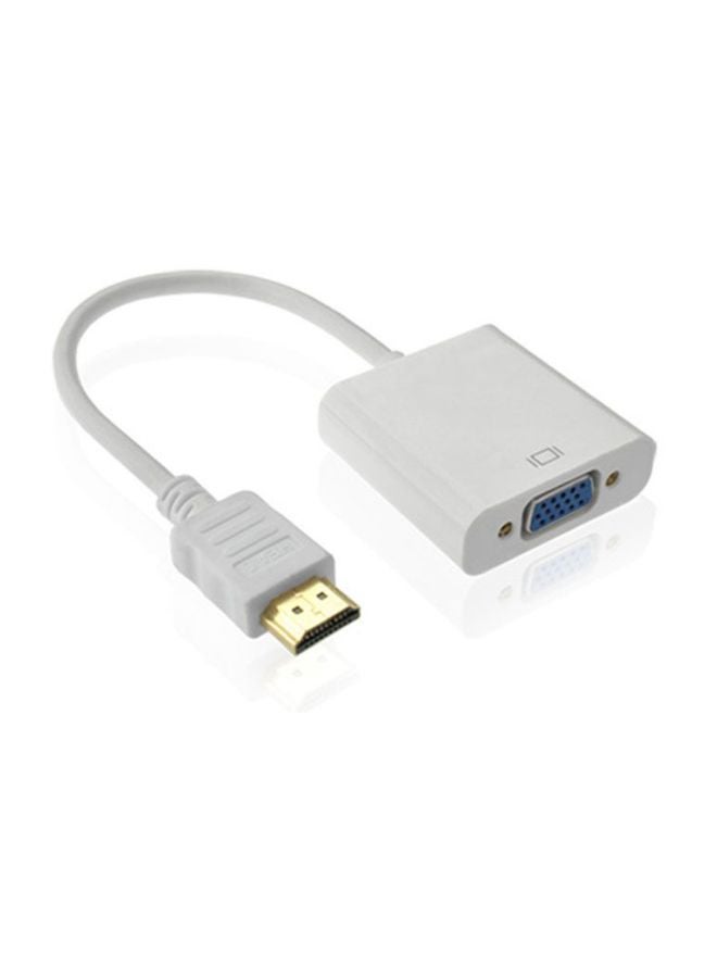 1080P Full HD HDMI To VGA Video Adaptor White - Image 4
