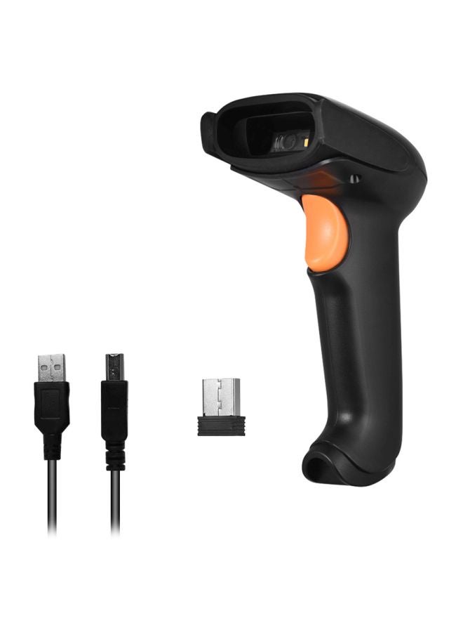 Aibecy 1D/2D/QR Embedded Handheld Barcode Scanner Black/Orange - Image 1