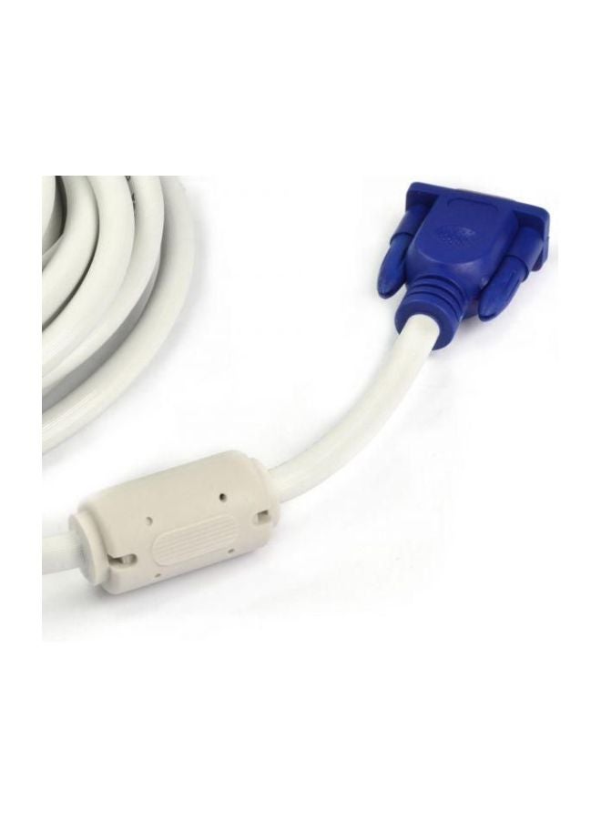 Male To Male VGA Cable White/Blue  - Image 2
