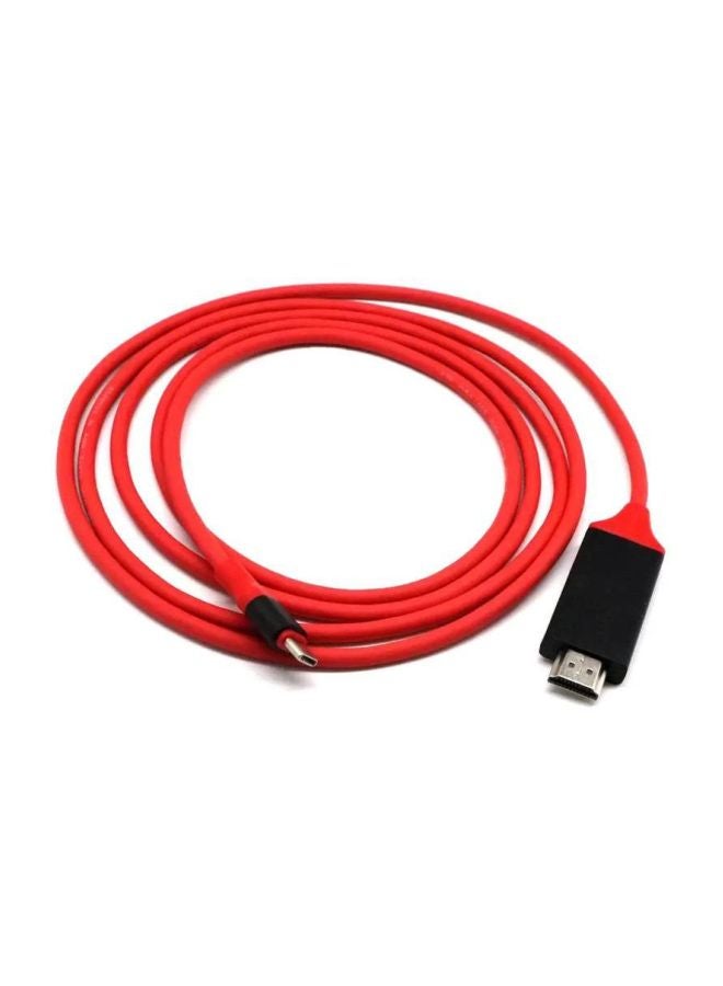 MARGOUN Type C To HDMI TV Cable Red/Black - Image 3