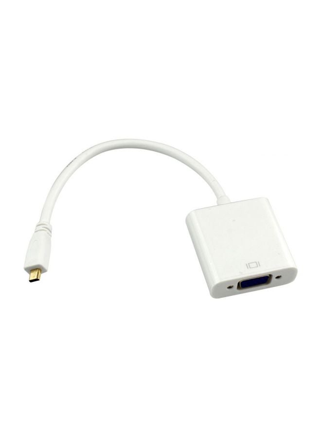 1080P Full HD HDMI To VGA Video Adaptor White - Image 2