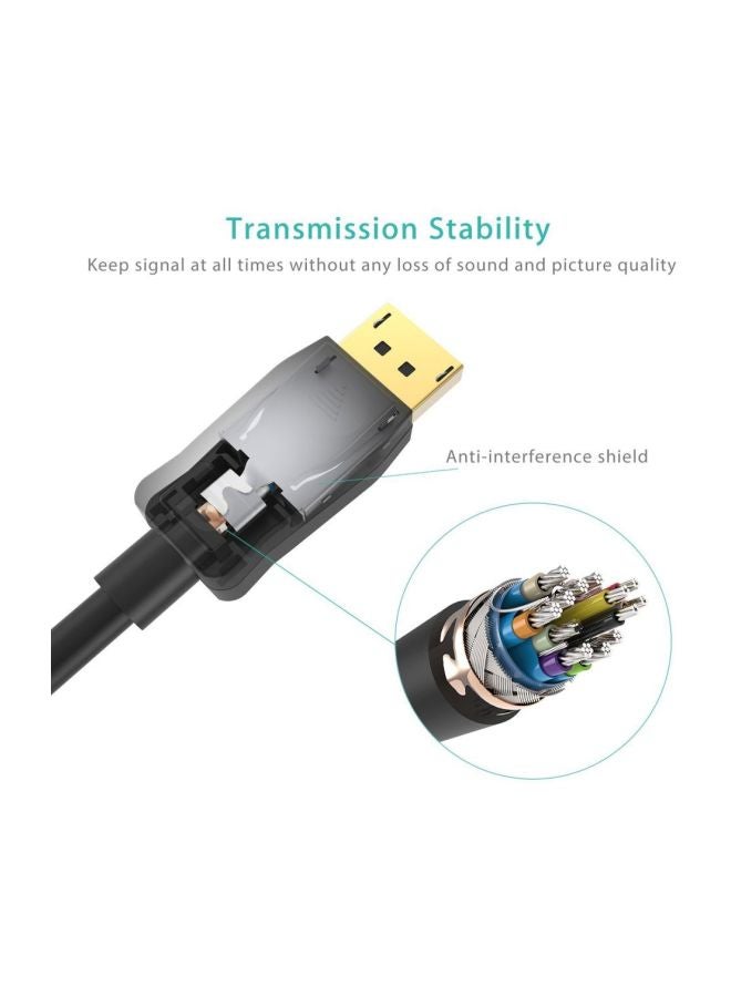 ساينك واير كابل منفذ شاشة بدقة 4K أسود - Image 4