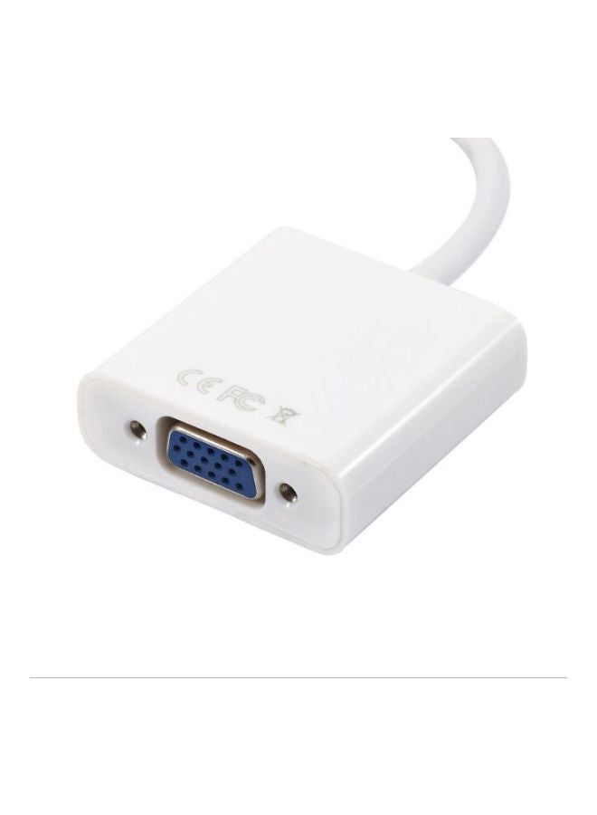 كابل محول من HDMI إلى VGA بدقة HD أبيض - Image 2