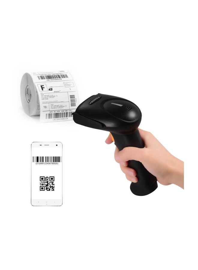 Aibecy 1D/2D/QR Embedded Handheld Barcode Scanner Black/Orange - Image 2
