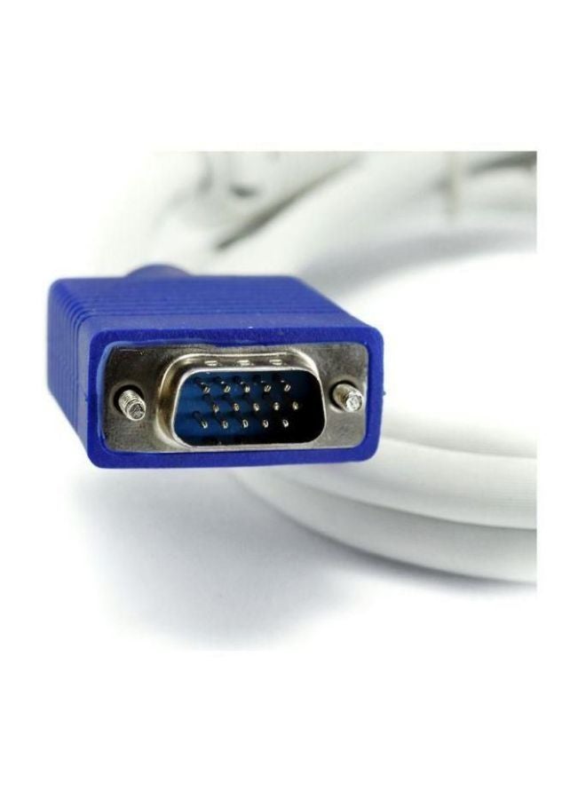Male To Male VGA Cable White/Blue  - Image 3