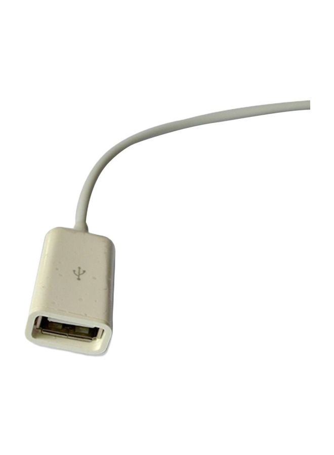 Generic - 3.5 mm Male AUX To USB Female Converter Cable White - Image 1