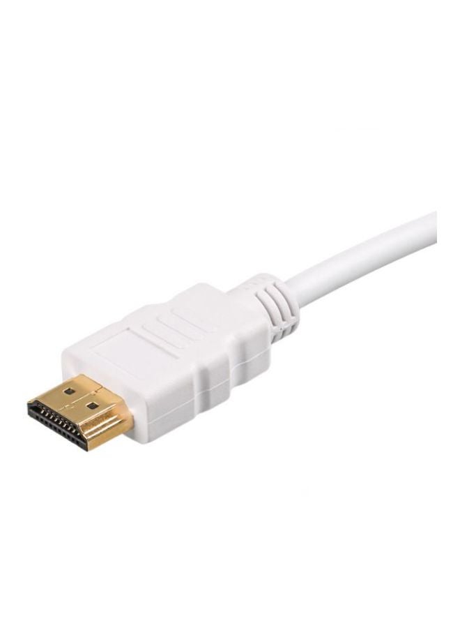 كابل محول من HDMI إلى VGA بدقة HD أبيض - Image 3