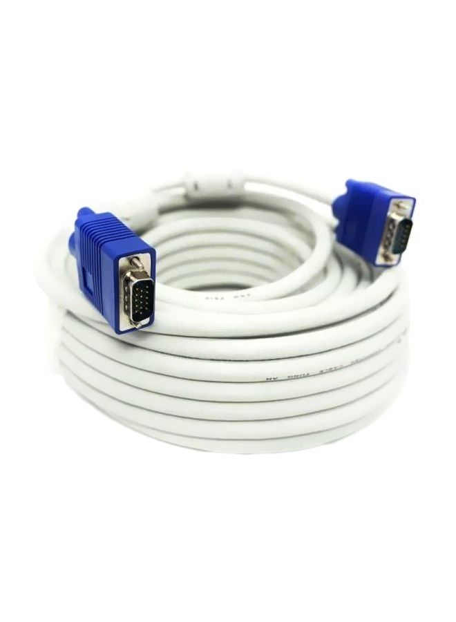 Male To Male VGA Cable White/Blue  - Image 1
