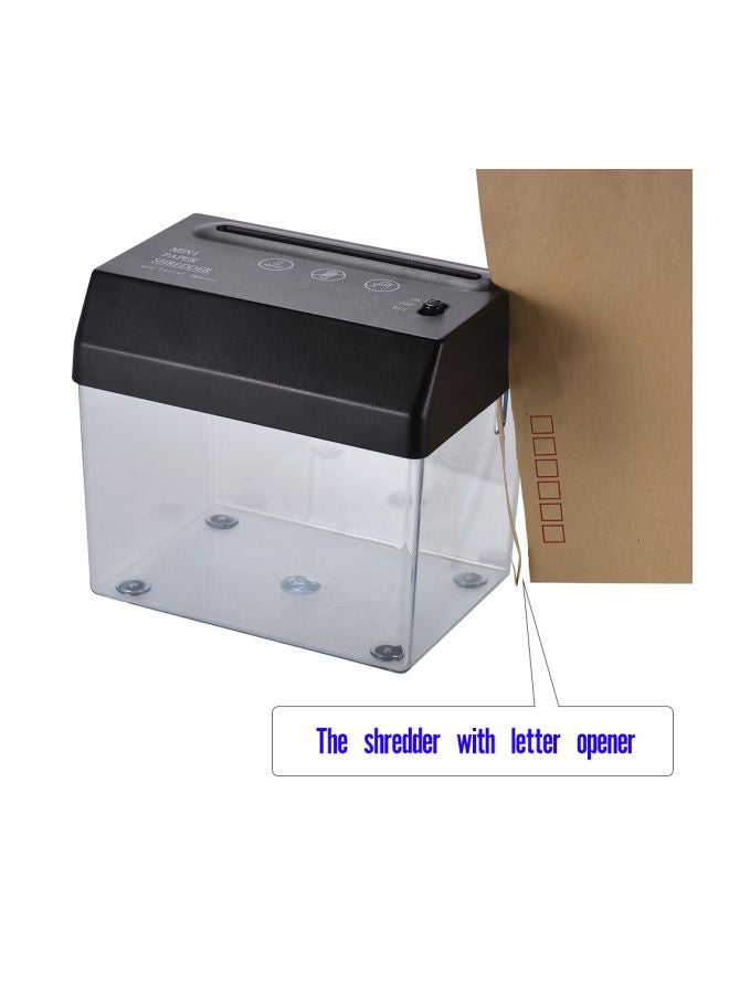 Generic Portable Cutting Machine Tool With Letter Opener Wastebasket Clear/Black  - Image 3