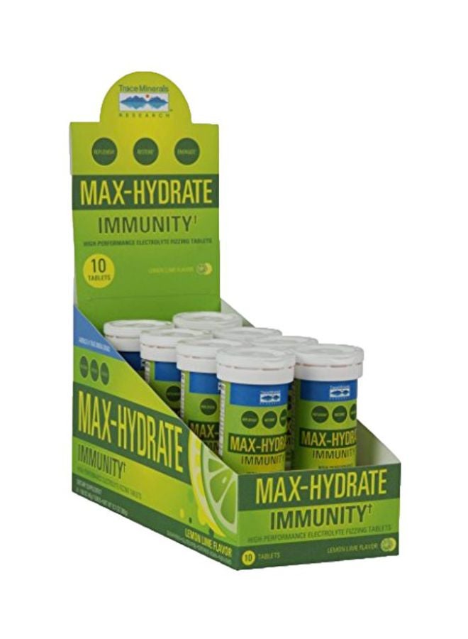 Trace Minerals Research Pack Of 8 Max-Hydrate Immunity Effervescent - 10 Tablets  - Image 1