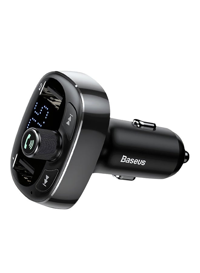 Baseus - S-09 T Cat Head BT Dual USB Car Phone Charger Black - Image 1