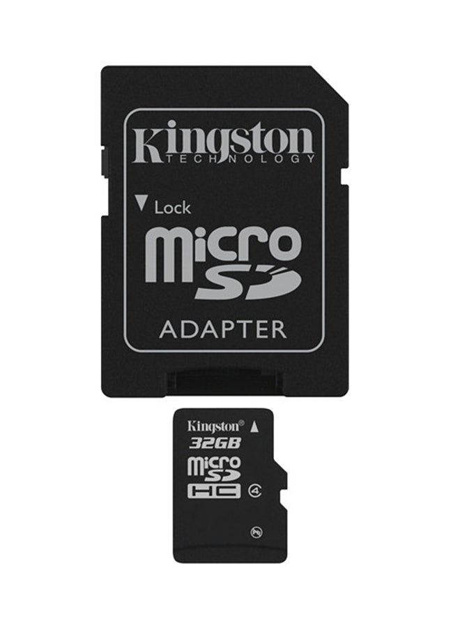 بطاقة ذاكرة MicroSD بمحول أسود