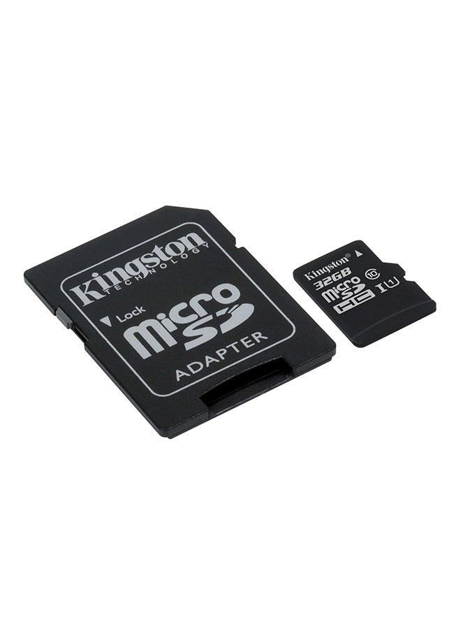 بطاقة ذاكرة MicroSD بمحول أسود