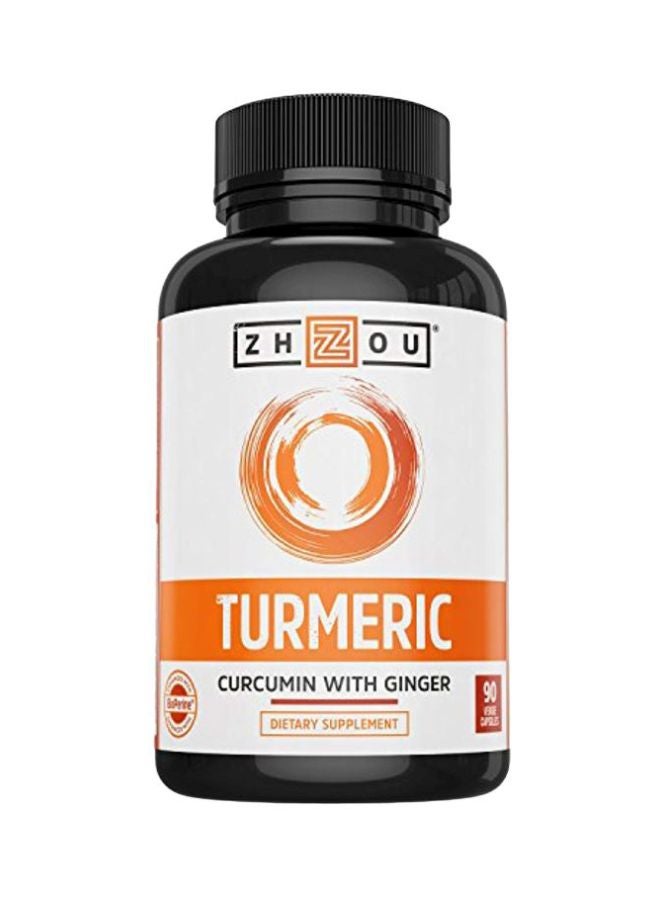 Zhou Nutrition Turmeric Curcumin With Ginger Supplement - 90 Veggie Capsules 