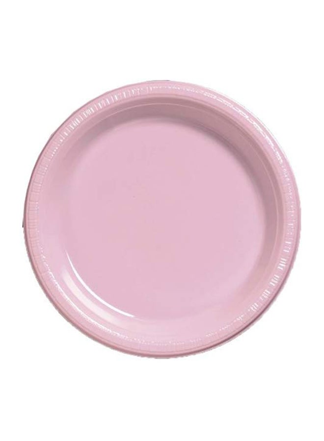 CREATIVE CONVERTING 20-Piece Plastic Dinner Plate Pink 