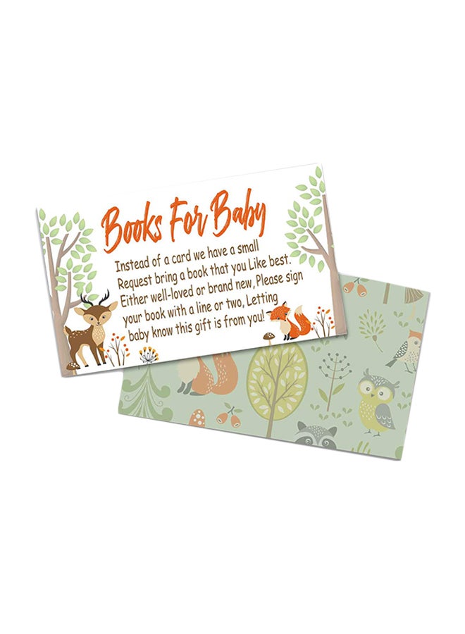 Giftideaworkshop - Pack Of 50 Creature Books For Baby Shower Request Cards - Image 1