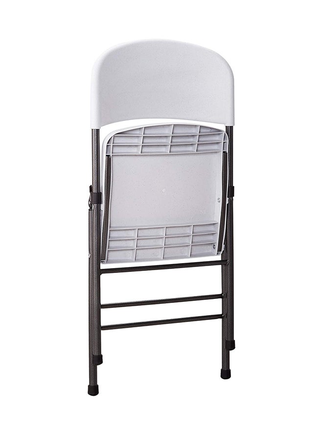 COSCO 4 Piece Resin Folding Chair With Molded Seat And Back White/Black  - Image 3