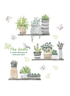 Flower Pot Pattern Removable Wall Sticker Multicolour 30 x 90cm