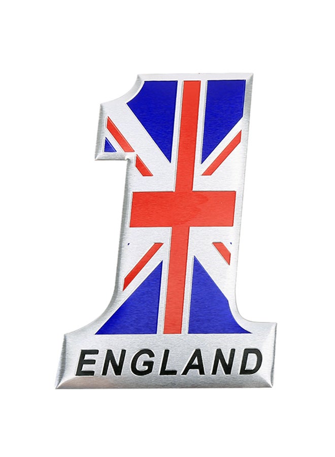 Generic Universal Car UK  Flag Number 1 Shape Metal Decorative Sticker  - Image 1