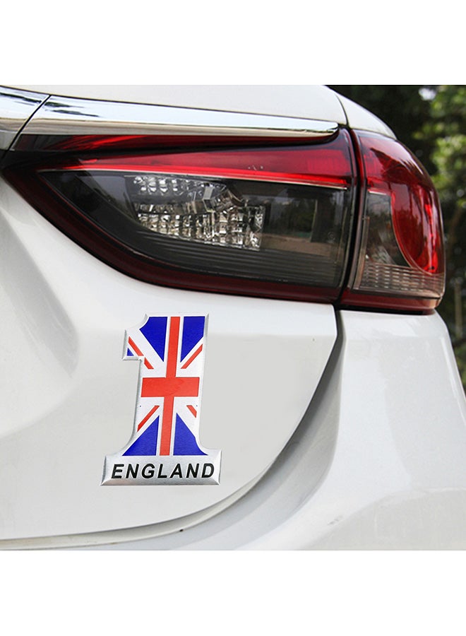Generic Universal Car UK  Flag Number 1 Shape Metal Decorative Sticker  - Image 4