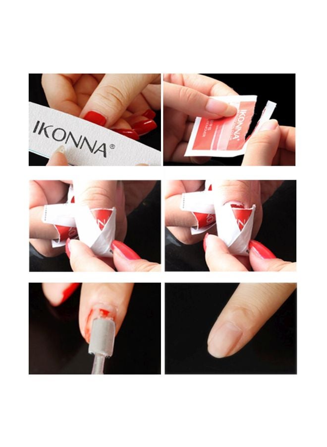 Ikonna 100-Piece Nail Color Remover Set White  - Image 3