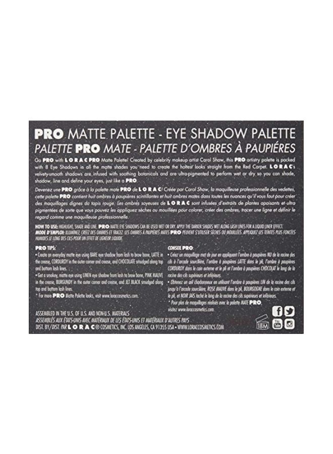 Lorac Pro Matte Eye Shadow Palette Bare/Latte/Jet Black - Image 3