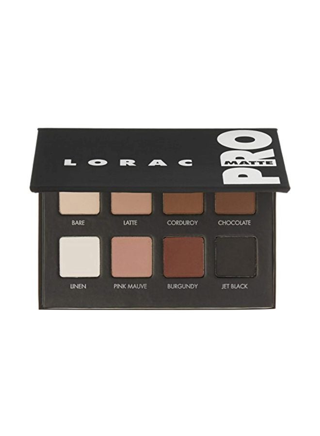 Lorac Pro Matte Eye Shadow Palette Bare/Latte/Jet Black - Image 1