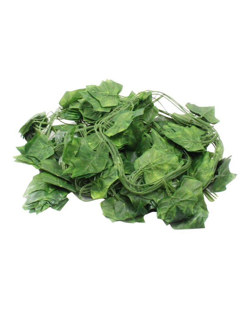 Sharpdo 12-Piece Artificial Leaf Rattan Set Green  - Image 1