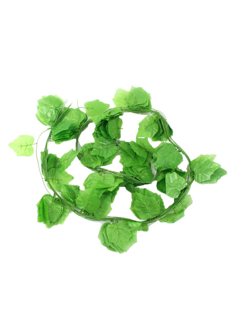 شاربدو مجموعة أوراق نبات راتان اصطناعية مكونة من 12 قطعة أخضر - Image 1