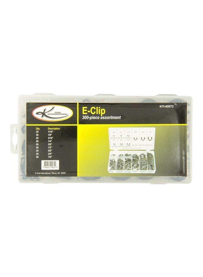 K-Tool International - 300-Piece E-Clip Set Black - Image 1