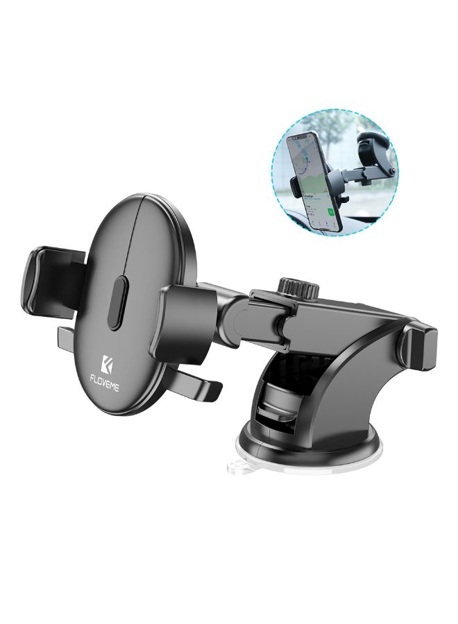 FLOVEME Dashboard/Windshield Car Mount Phone Holder Black - Image 2