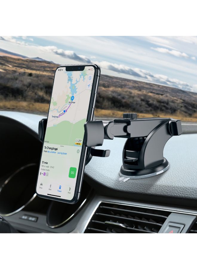 FLOVEME Dashboard/Windshield Car Mount Phone Holder Black - Image 3