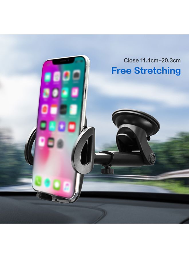 FLOVEME Dashboard/Windshield Car Mount Phone Holder Black/Grey - Image 2