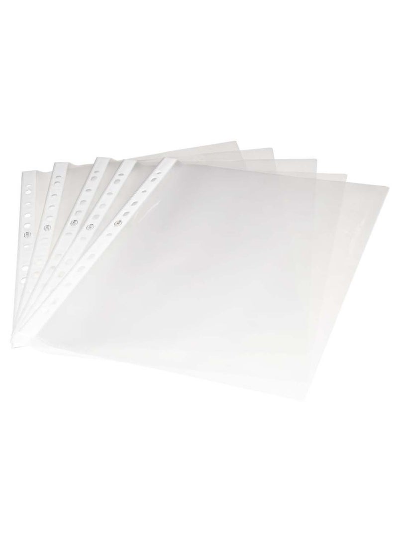 FIS - 100-Piece Set A4 ReInforcement Pocket White/Clear - Image 1